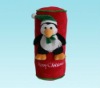 plush candy pillow with penguin toy