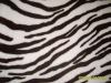 plush fabric with zebra stripe (double face printed )/coral fleece