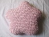 plush flower shaped five-pointed star  PV fleece pillow