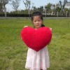 plush love red heart cushion