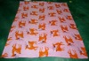 polyester Sika deer printed double side brush fleece blanket