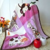 polyester animal pattern coral fleece blanket /baby blanket