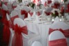 polyester banquet chair cover with organza sash,fashion chair cover