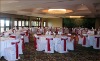 polyester banquet chair cover with satin sash for wedding