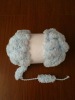 polyester big pompom knitting yarn in ball style