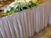 polyester box pleat table skirt for wedding and banquet