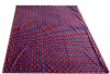 polyester checked printed double side brush fleece blanket