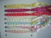 polyester colorful knitting fancy yarn tape style