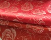 polyester cotton mattress ticking fabric with red