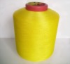 polyester covered spandex yarn for weaving or knitting