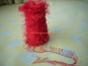 polyester dyed pine feather yarn in cones
