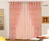 polyester floral burnout window voile sheer curtain gauze
