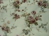 polyester floral printed room decoration window curtain fabric