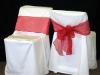 polyester folding chair cover with organza sash