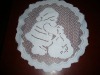 polyester knitted lace kids table mats