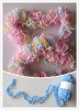 polyester new style fishnet yarn knitting scarf