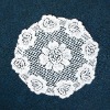 polyester peony white lace place mate