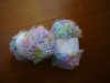 polyester print feather ball yarns