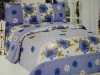 polyester printed peach skin bedding sheets/bed set/fabric