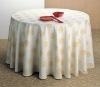 polyester printed round table cloth
