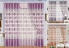 polyester purple floral printed room hometextile window curtain
