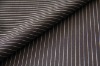 polyester rayon stripe fabric black and white for man suits