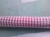 polyester red white check tablecloth fabric