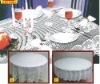 polyester round sheer lace table cloths