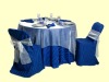polyester satin striped table clothes and satin striped chair cover