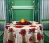 polyester table cloth printed with Christmas designs