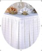 polyester table skirting, satin table skirts