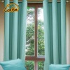 polyester taffeta plain dyed curtain with eyelet