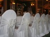 polyester wedding chair cover and organza chair sash