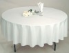 polyester white table cloth for weddings