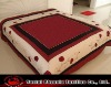 polysilk embroidered/applique red flower comforter set