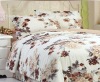 premium peony printing peach skin fabric bedding set