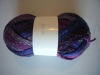 print acrylic mesh hand knitting yarn with lurex