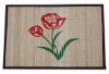 printed bamboo rugs -V038