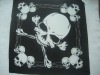 printed bandanna black skull