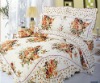 printed bedding set  - Orange flower pattern