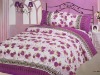 printed colorful quilt cover bed set