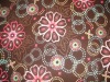 printed cotton spandex waffle fabric