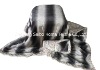 printed double layer micro mink and micro short plush fleece blanket