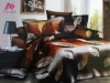 printed leaves flat bed sheets