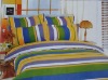 printed mulberry silk comforter set/100% silk strip comforter set