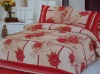 printed mulberry silk quilt set /100% silk flower soft bed quilt set