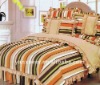 printed quilt set,stripe bedding set