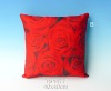 printed rose cushion cover