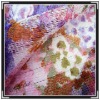 printed silk  mesh fabric