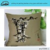 printing ink painting bamboo army green sofa back cushion